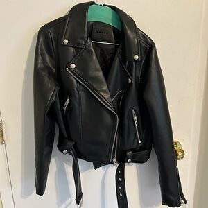 Faux Black Leather Jacket